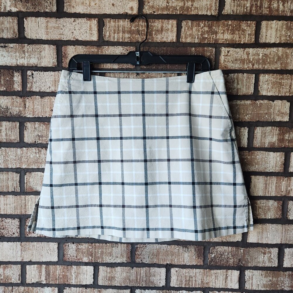 Lady Hagen Brown Plaid Golf Skirt Size 12